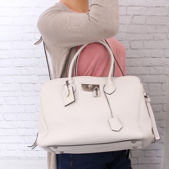 Louis Vuitton Mira MM White Taurillon Satchel Crossbody and Shoulder Purse A4780 - Picture 3 of 11